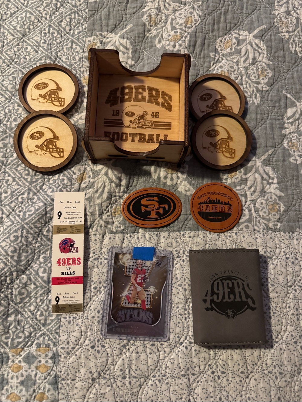 San Francisco 49ers Collectible Fan Bundle – Christian McCaffrey art and more